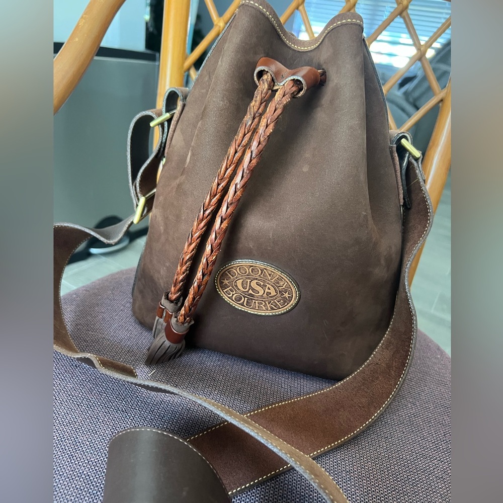 Vintage Dooney & Bourke Nubuck Drawstring Bucket Bag